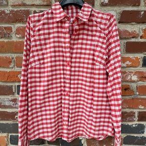 Coral Gingham Orvis Checkered Women’s Shirt